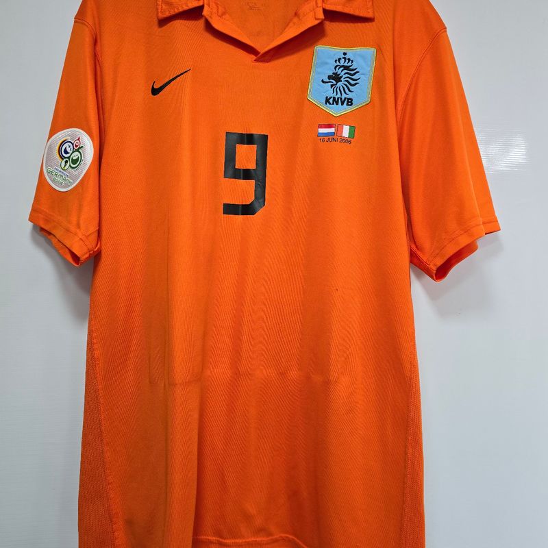 Camisa Holanda Home 06-07 V.Nistelrooy 9 Vs Irlanda Copa 2006
