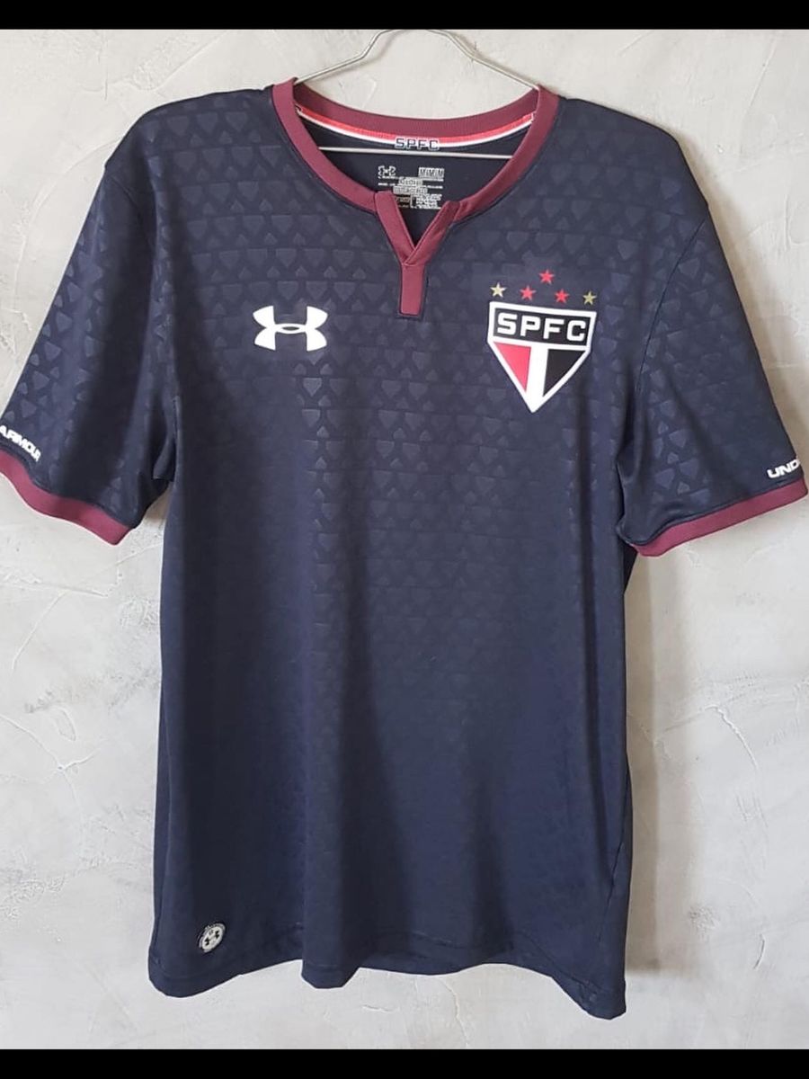 Bourgeon Rizado exterior Camisa Iii São Paulo 2017 Original Preta | Camisa Masculina Under-Armour  Usado 70446679 | enjoei