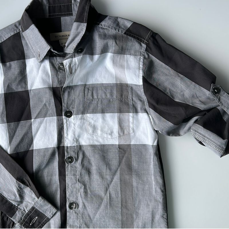 Camisa Infantil Burberry Manga Longa Roupa Infantil para Menino