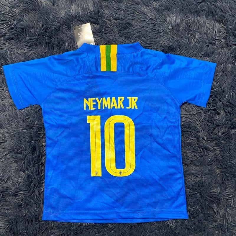Camisa Brasil 10 Neymar Azul Infantil - Licenciados - Camiseta