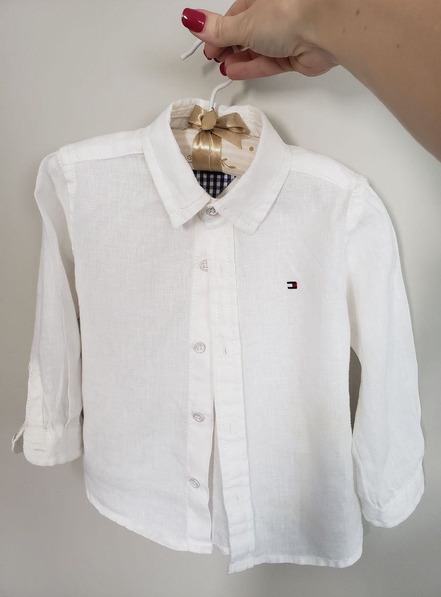 camisa tommy branca