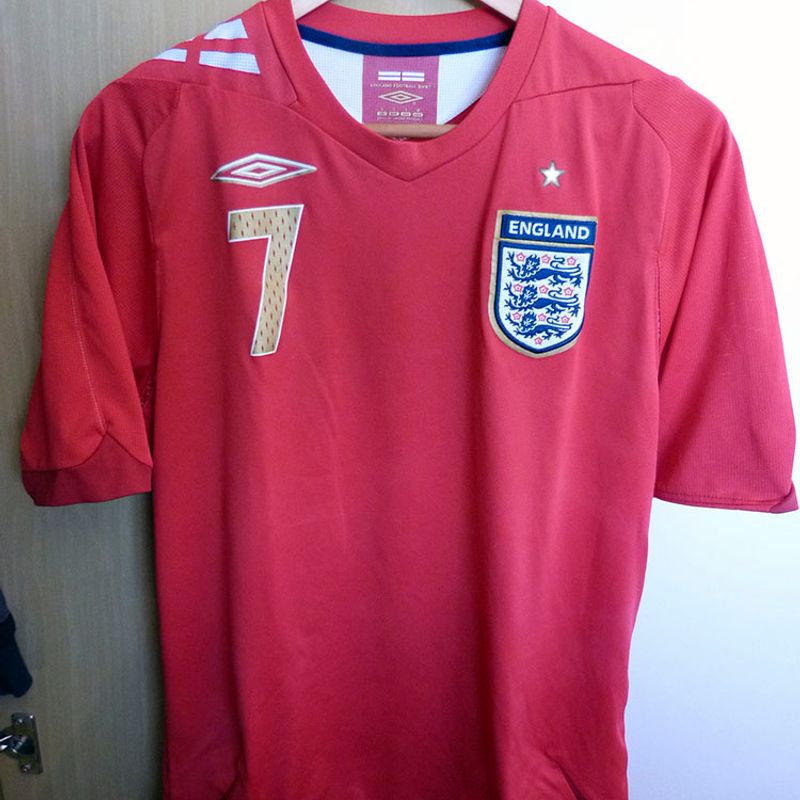Umbro England シャツ BECKHAM 7 Camisa Inglaterra 2006-2008 David Beckham 7 - Rara | Umbro Usado