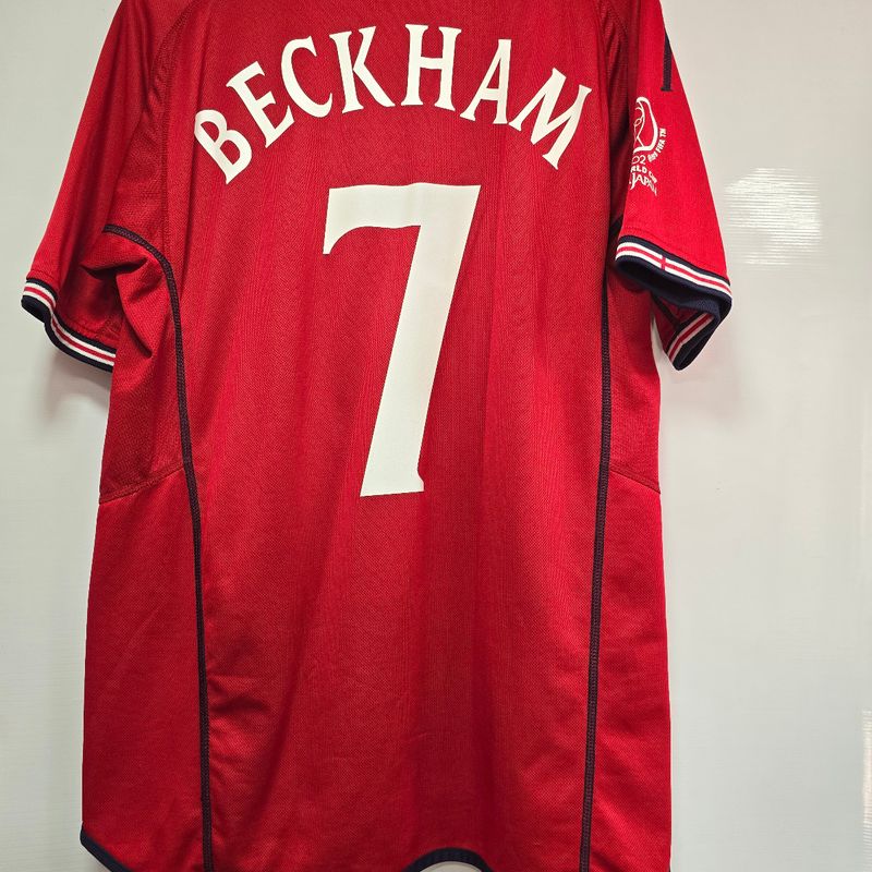 Camisa Inglaterra Away 02-04 Beckham 7 Vs Argentina Copa 2002