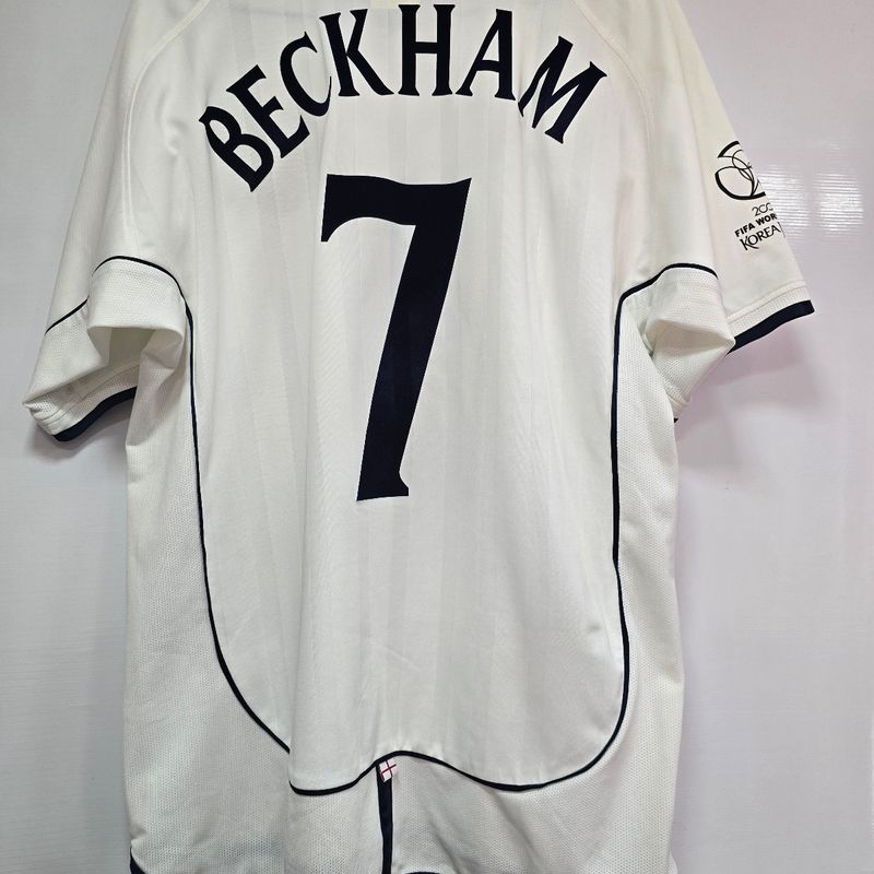 Camisa Inglaterra Home 01-03 Beckham 7 Vs Brasil Copa 2002 Camisa Inglaterra Home 01-03 Beckham 7 Vs Brasil Copa 2002