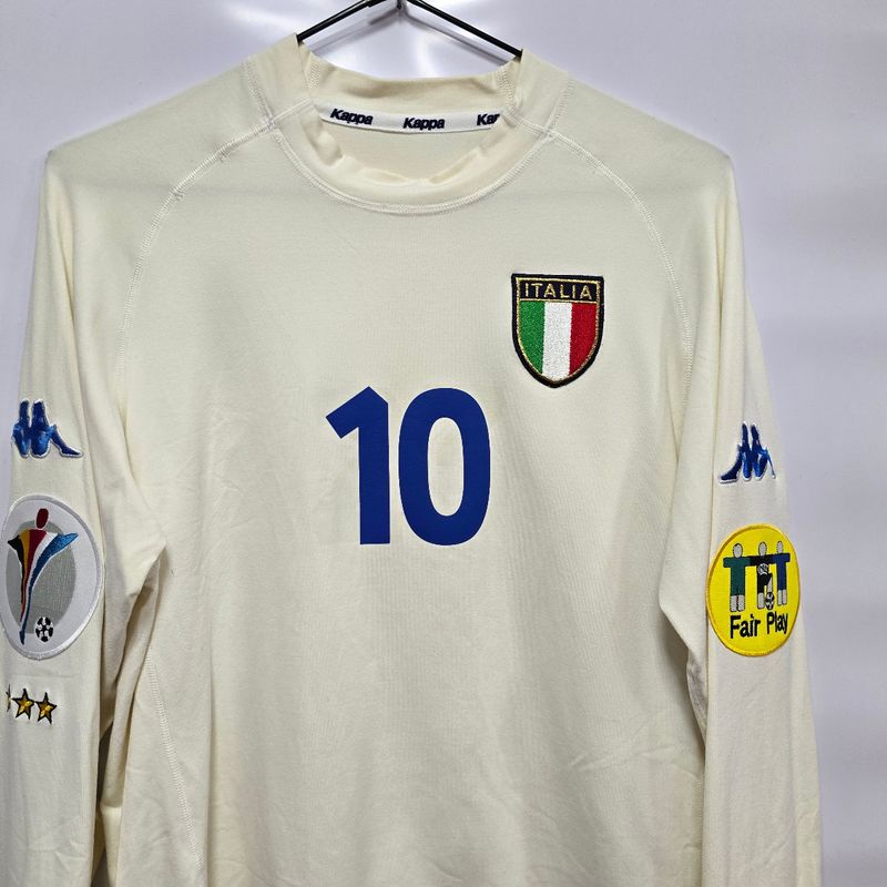 a*0様 2000 Kappaイタリア代表DEL PIERO 10番 Camisa Itália Away 00-02 Manga Longa Del Piero 10 Euro 2000