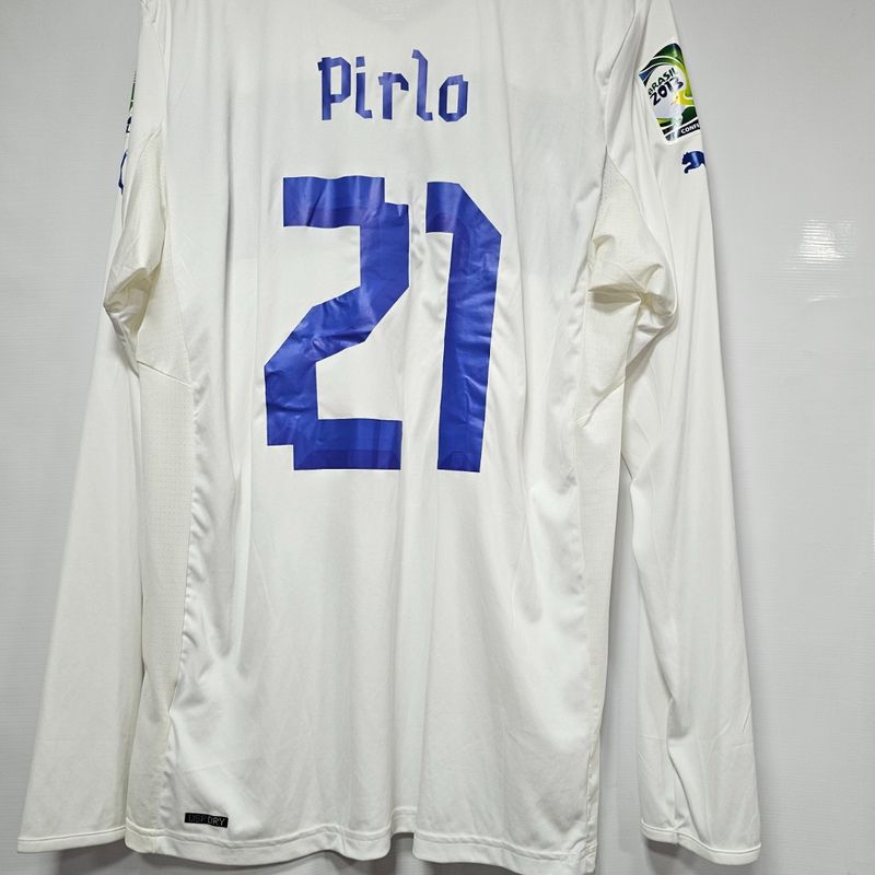 Camisa Itália Away 12-13 G Manga Longa Pirlo 21 Copa Das