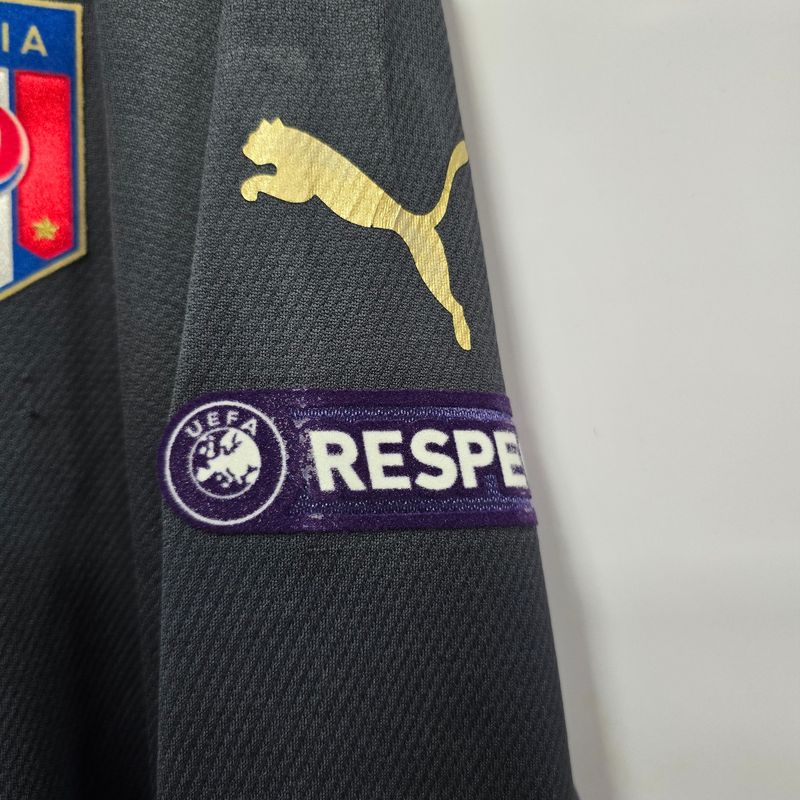 Camisa Itália Cinza 08-09 Gk Manga Longa Buffon 1 Euro 2008