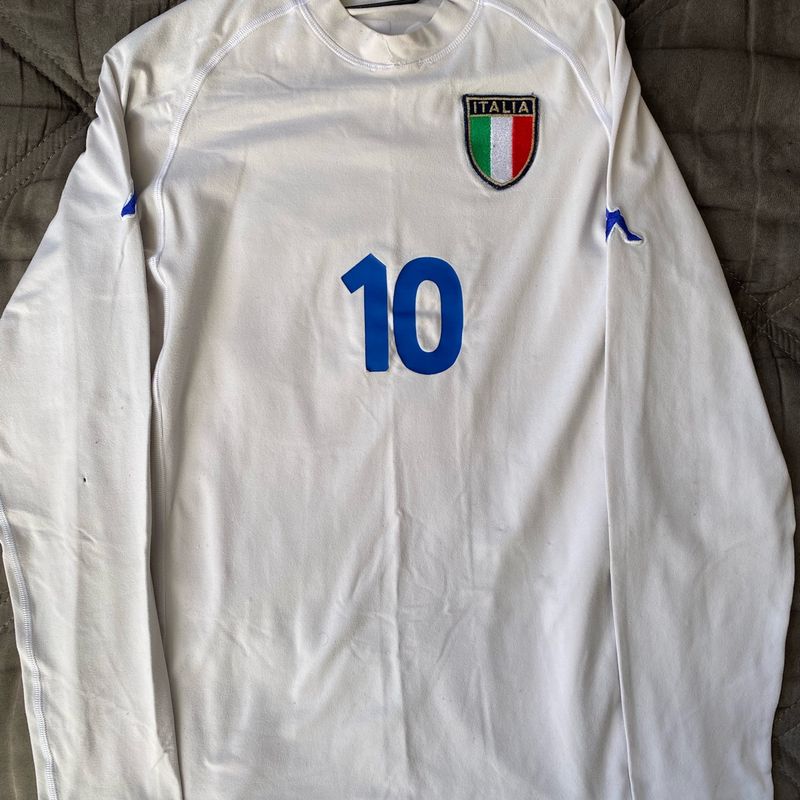 Camisa Itália Copa do Mundo 2002 Branca Oficial Raríssima!!! Totti