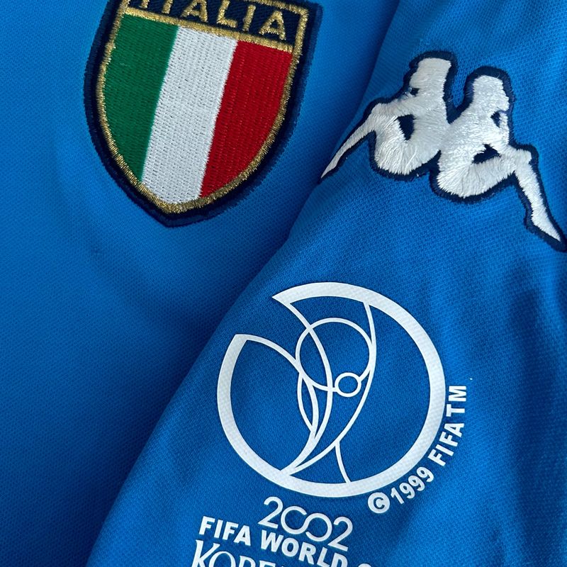 Camisa Itália Copa do Mundo 2002 Uniforme 1 Fabio Cannavaro #5