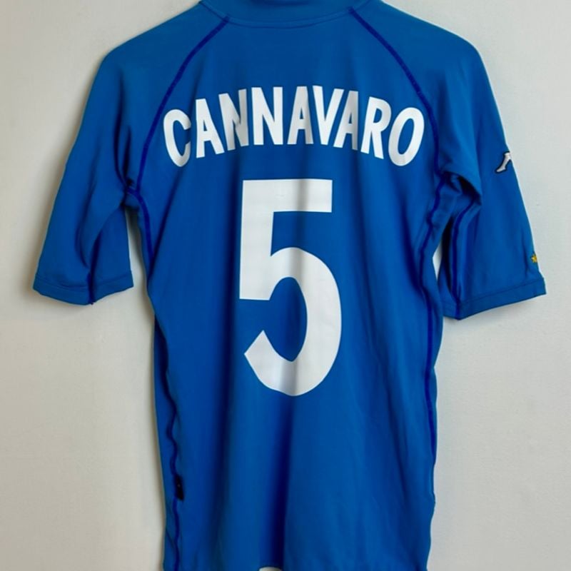 Camisa Itália Copa do Mundo 2002 Uniforme 1 Fabio Cannavaro #5