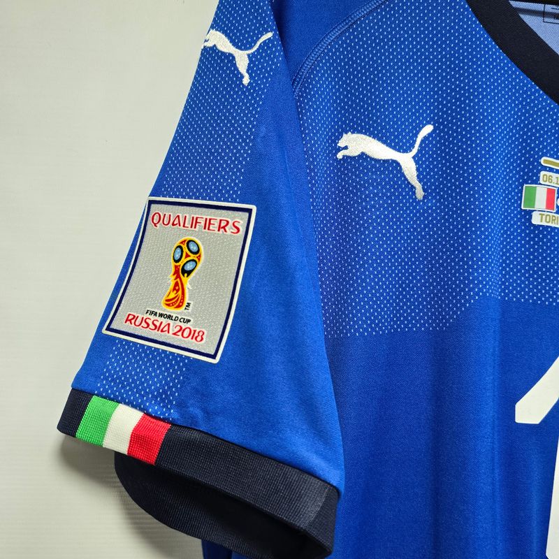 Camisa Itália Home 18-19 Buffon 1 Vs Macedonia do Norte Qualifiers