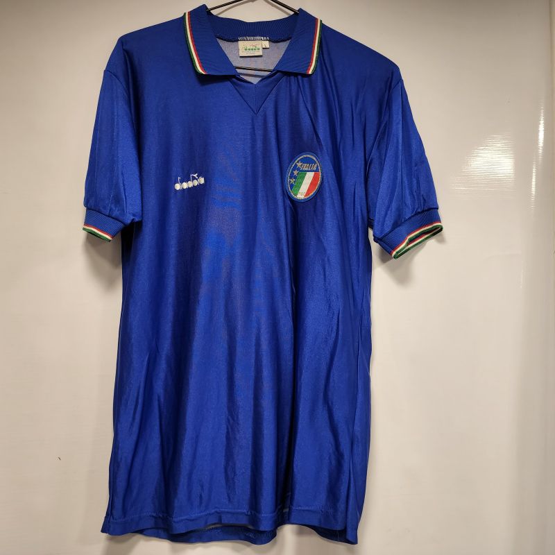 90s Bologna BAGGIO 10 DIADORA 長袖 ヴィンテージ Camisa Itália Home 1990 # 15 Roberto Baggio Oficial Importada