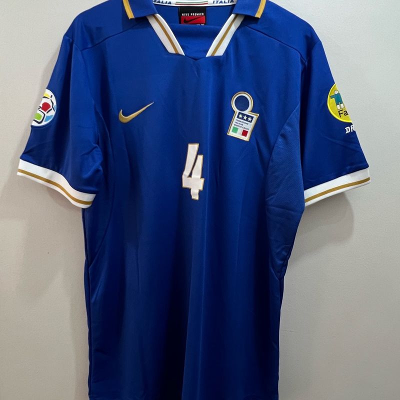 ウェア ITALIA #4 CANNAVARO Camisa Itália Retrô 1996 - Cannavaro 4 | Nike Nunca Usado