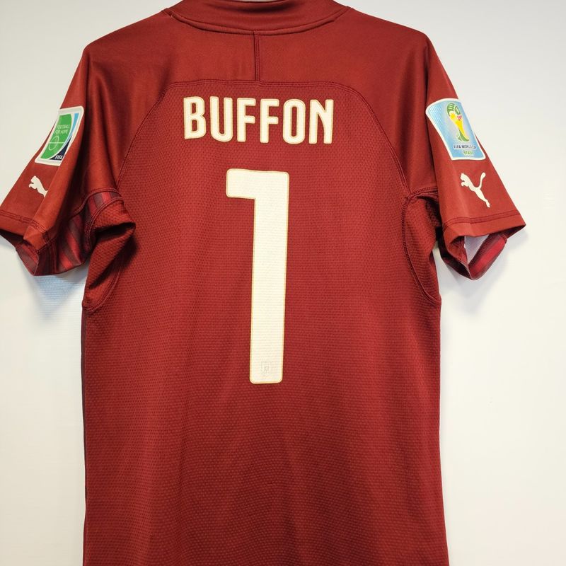 Camisa Itália Vinho 14-15 M Gk Buffon 1 Copa 2014 Oficial Versão