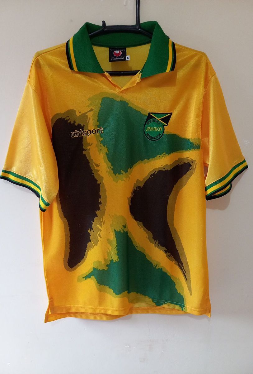 ウェア Jamaica 2001-2003 vintage jersey Jamaica Home camisa de futebol 2001 - 2003