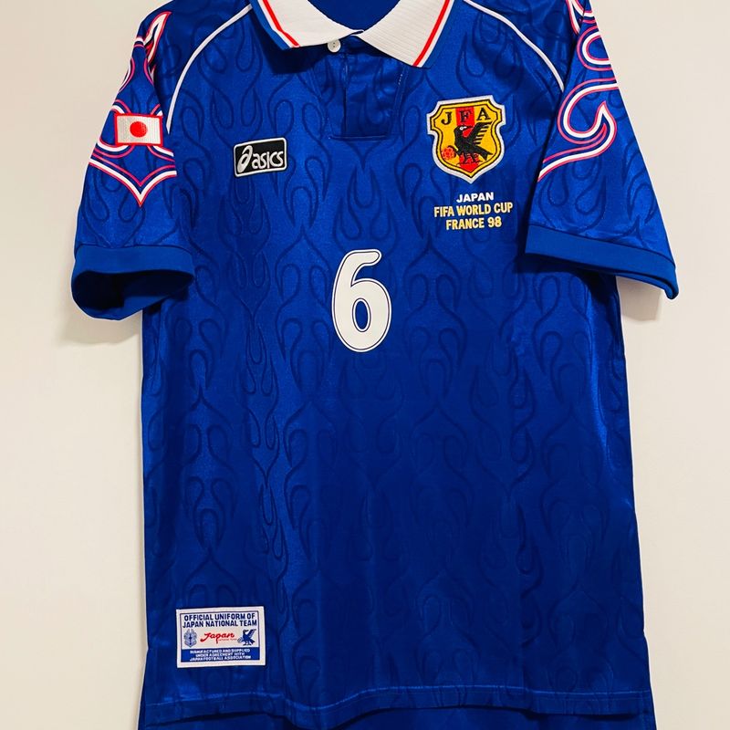 Camisa Japão Copa do Mundo 1998 Uniforme 1 Yamaguchi #8 | Roupa