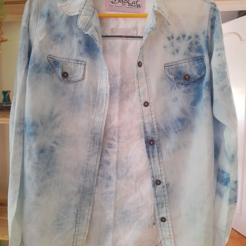 Camisa jeans bad hot sale cat