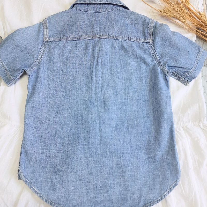 Camisa Jeans Baby Gap Roupa Infantil para Menino Baby Gap Usado 98981824  enjoei