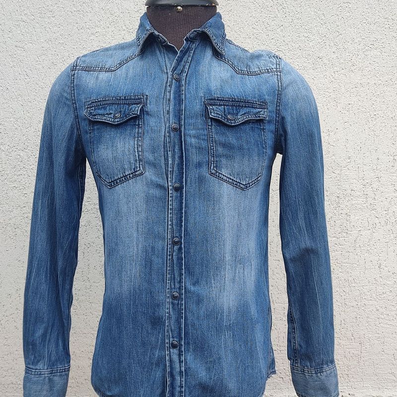 Camisa jeans hot sale c&a masculina