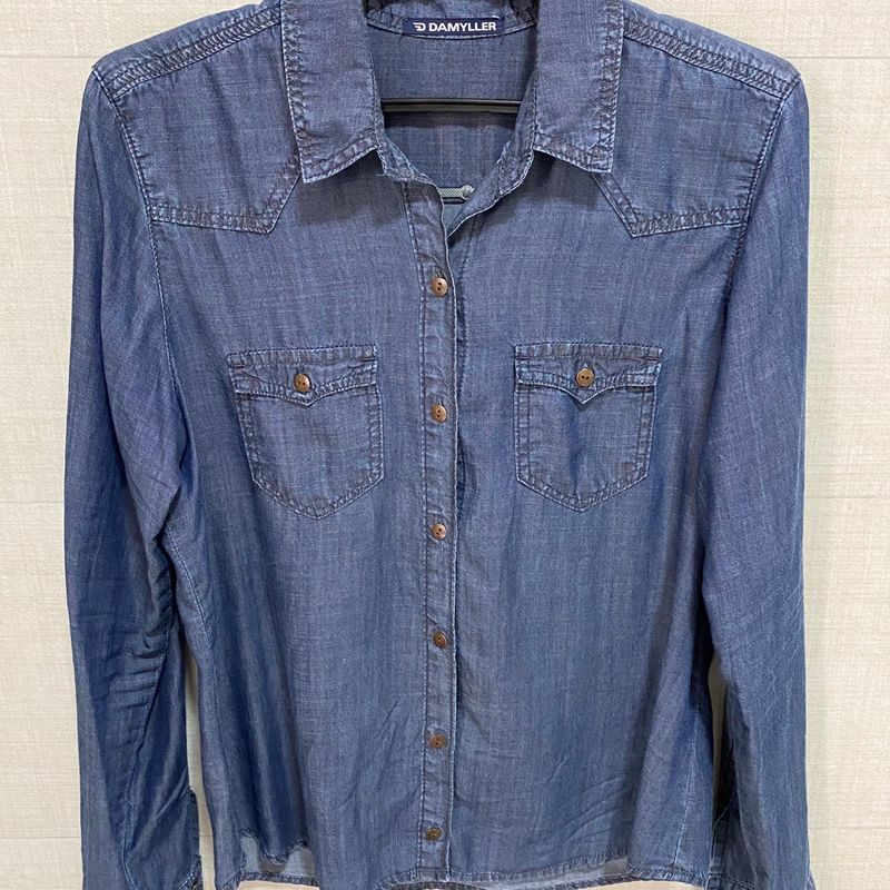 Camisa jeans feminina damyller cheap