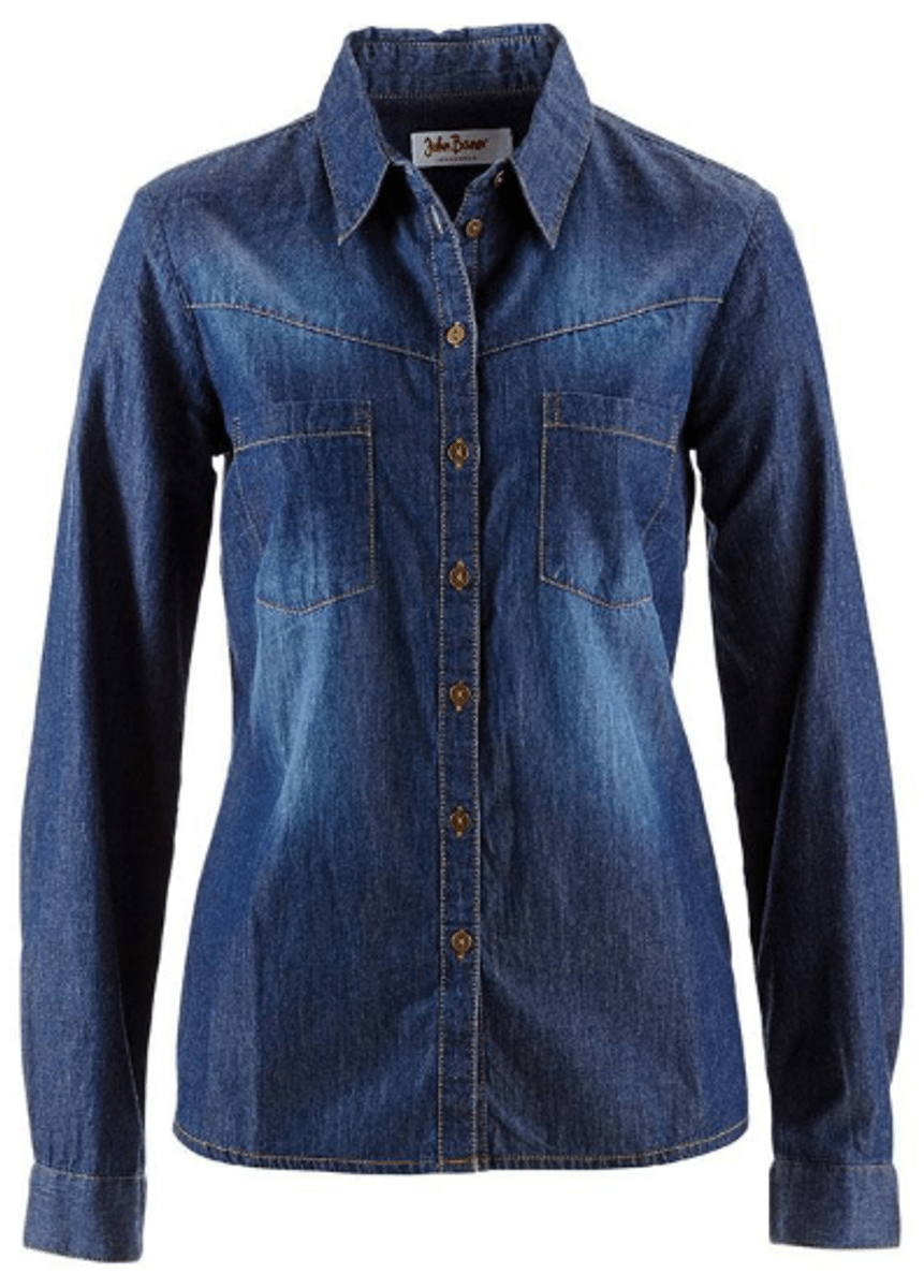 camisa jeans escura