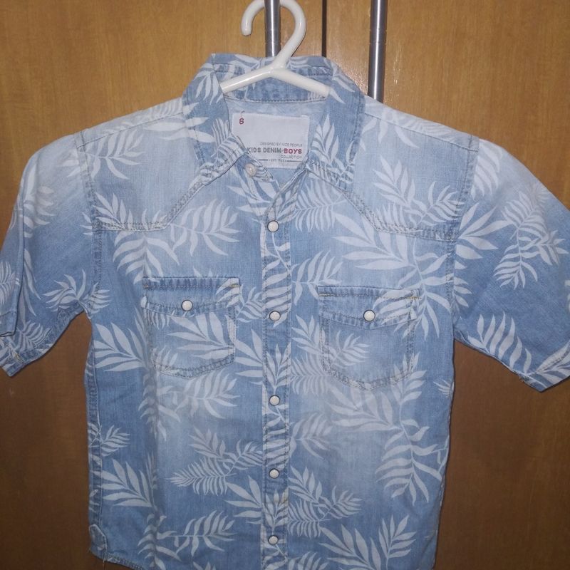 Camisa 2024 jeans estampada