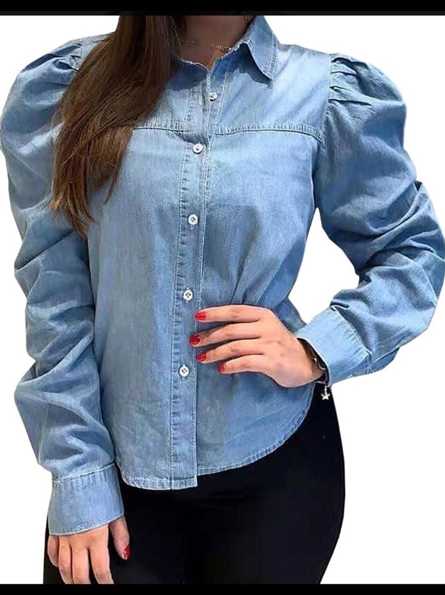 camisas jeans femininas