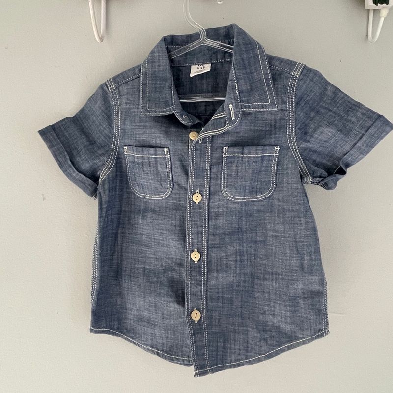 Camisa Jeans Gap Baby Roupa Infantil para Bebê Gap Nunca Usado 90238675  enjoei