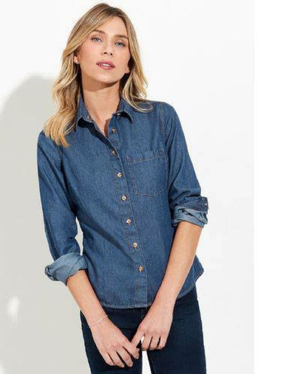 hering camisa jeans feminina