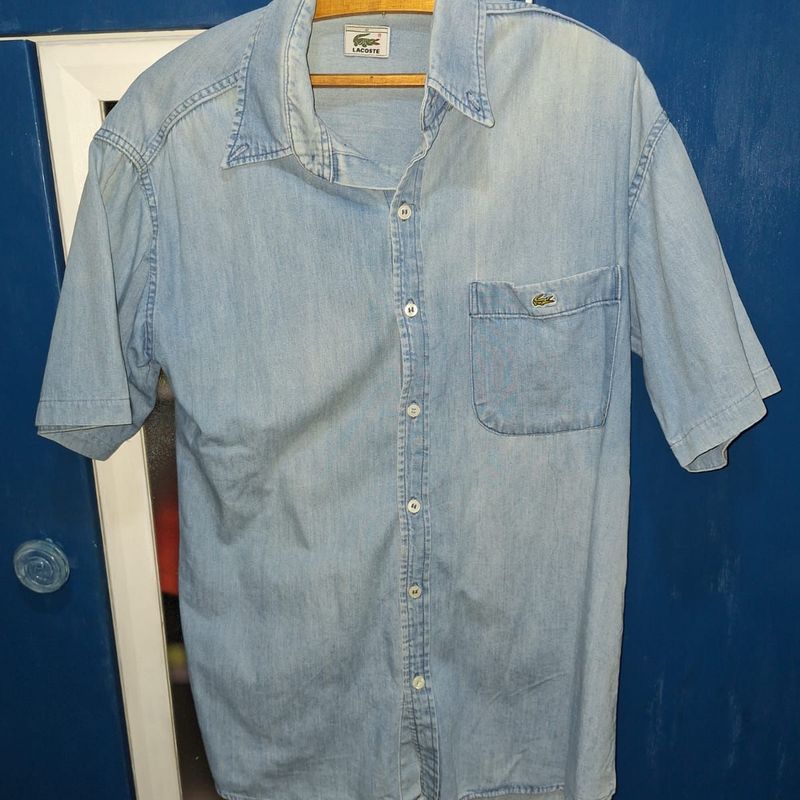 Camisa Jeans Lacoste Masculina Lacoste Usado 108783808 enjoei