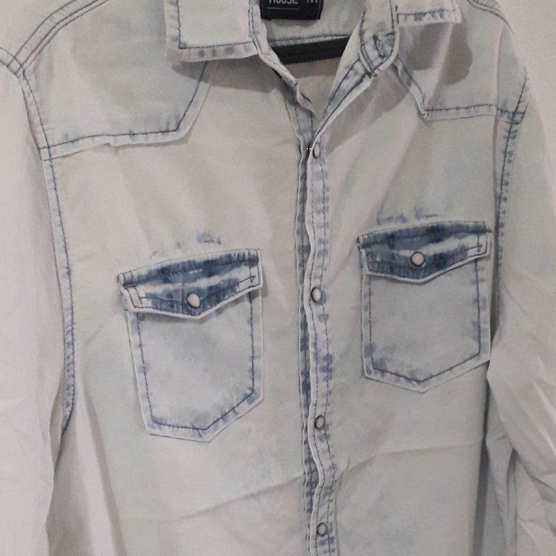 Camisa jeans best sale c&a masculina