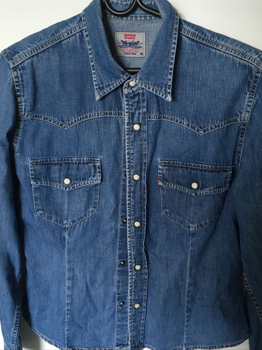 camisa jeans feminina levis