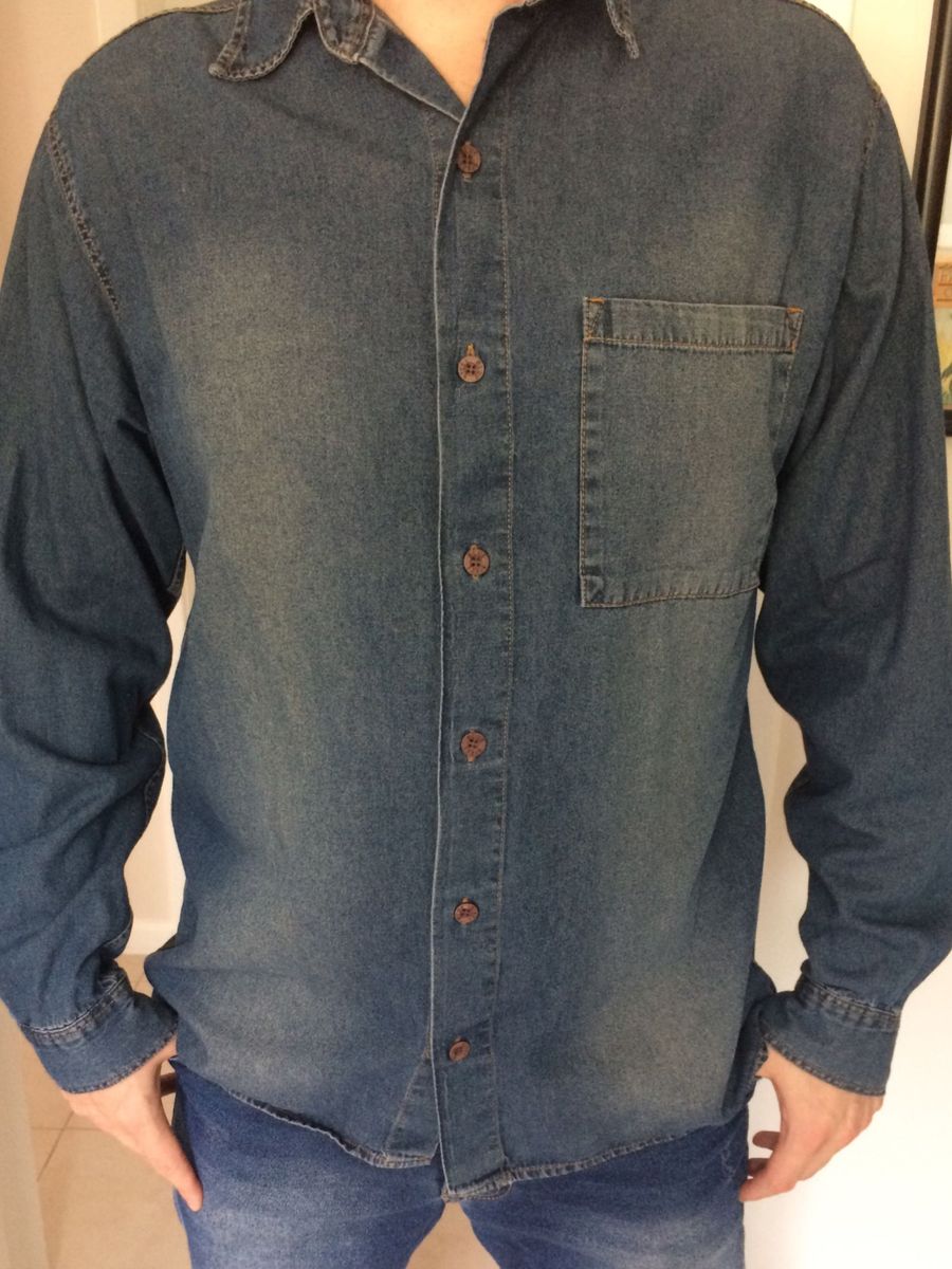 renner camisa jeans masculina