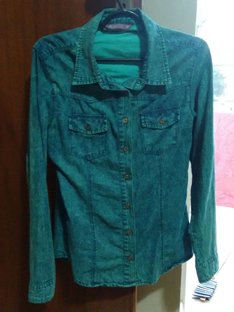 camisa verde militar renner