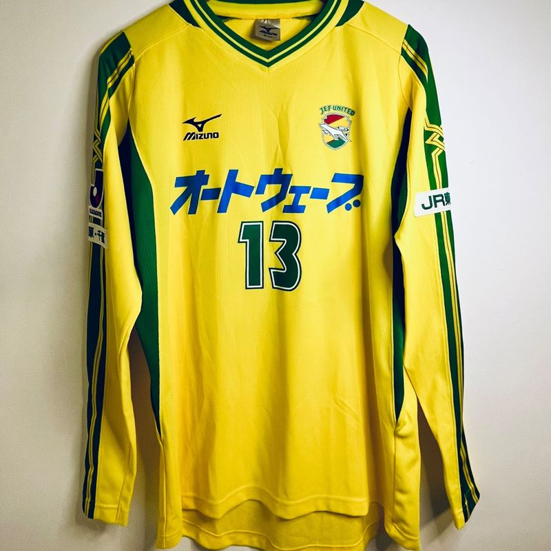 Camisa Jef United 2003/04 Sandro #13 J-League de Jogo Mangas