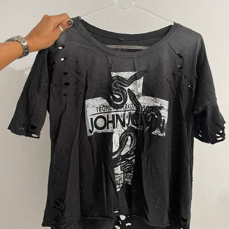 Camisa John John Destroyed  Blusa Feminina John John Usado