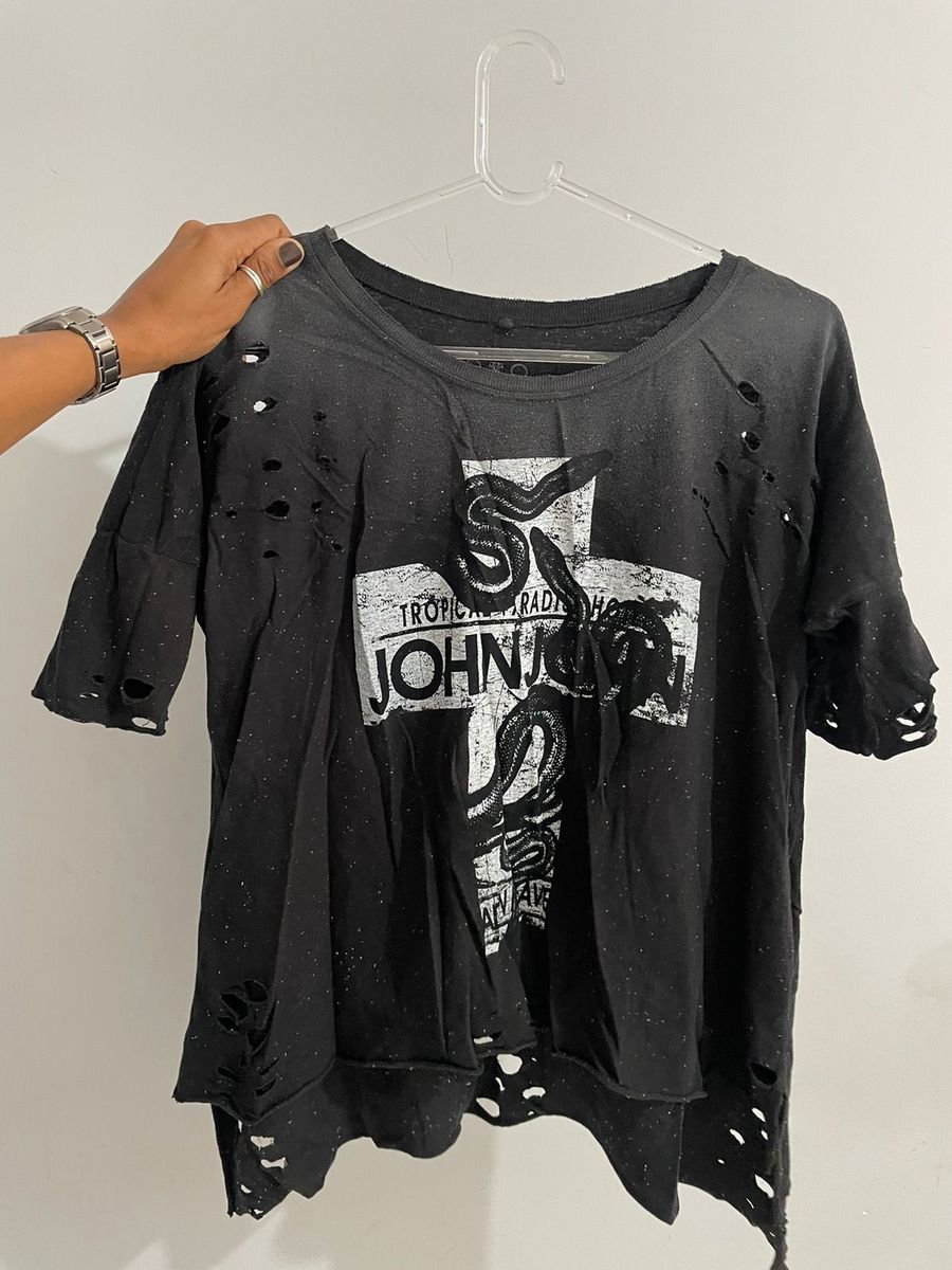 Camiseta John John Cropped Two Dogs E5354, Blusa Feminina John John Nunca  Usado 92257790
