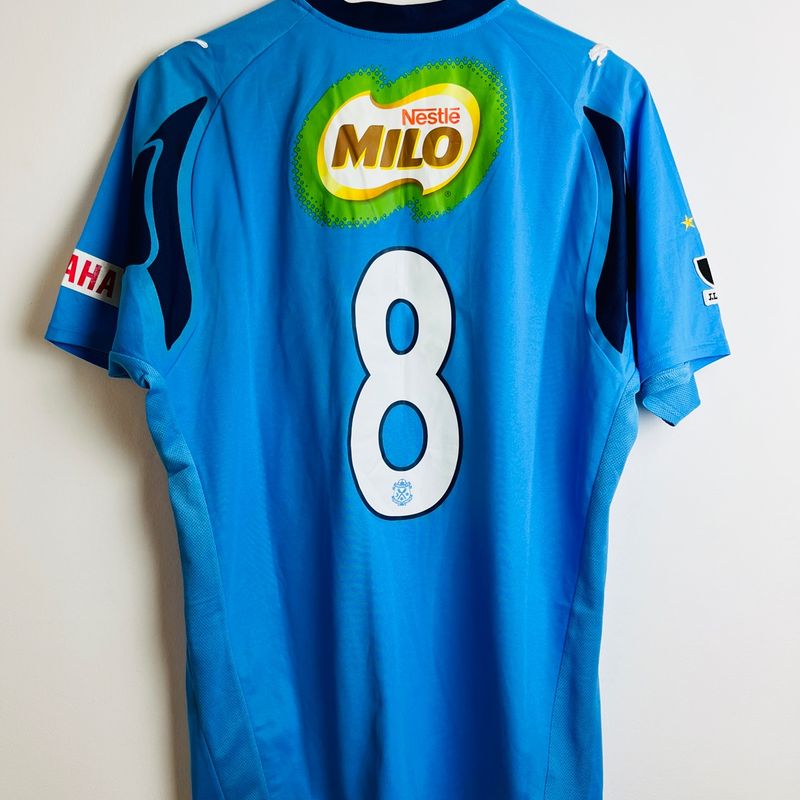 ★8SM2 PUMA ゲームシャツ　JUBILO IWATA アダイウトン　古着 Camisa Jubilo Iwata 2007 Uniforme 1 Número 8 de Jogo | Puma Usado
