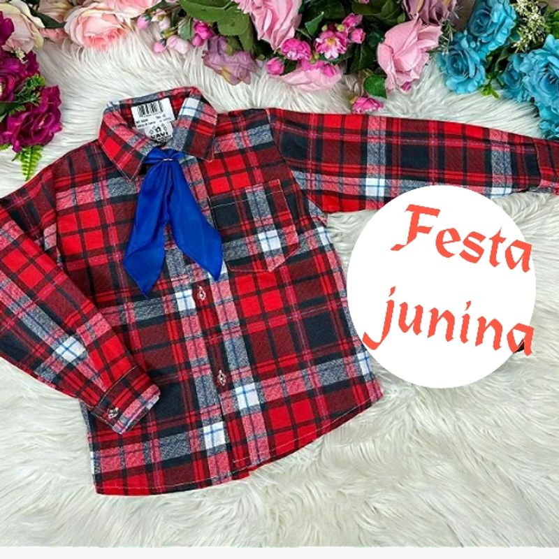 Roupa junina hot sale infantil menino