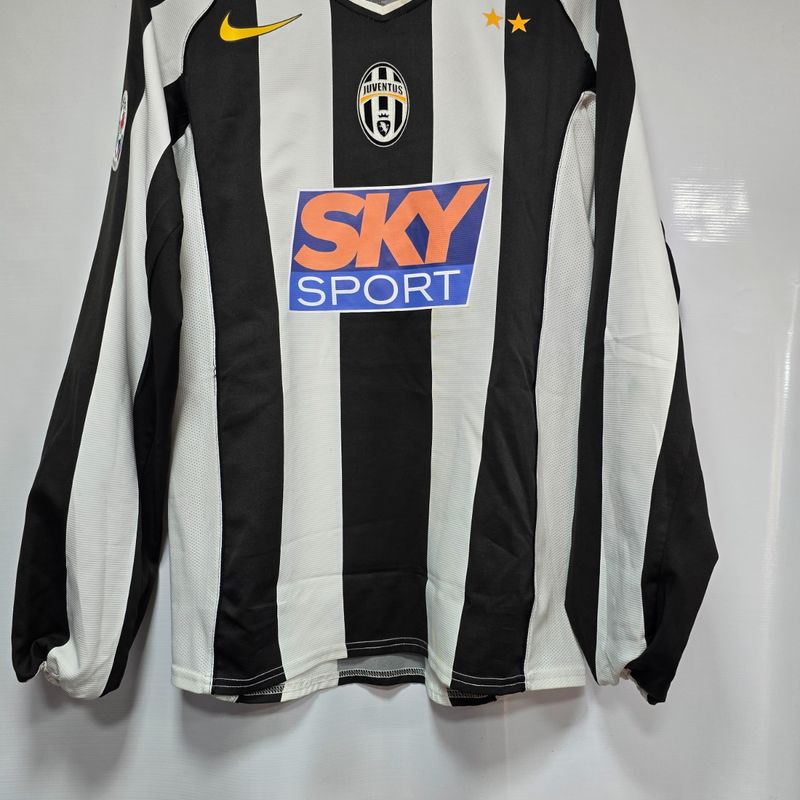 Camisa Juventus Home 04-05 Manga Longa Ibrahimovic 9 Série a