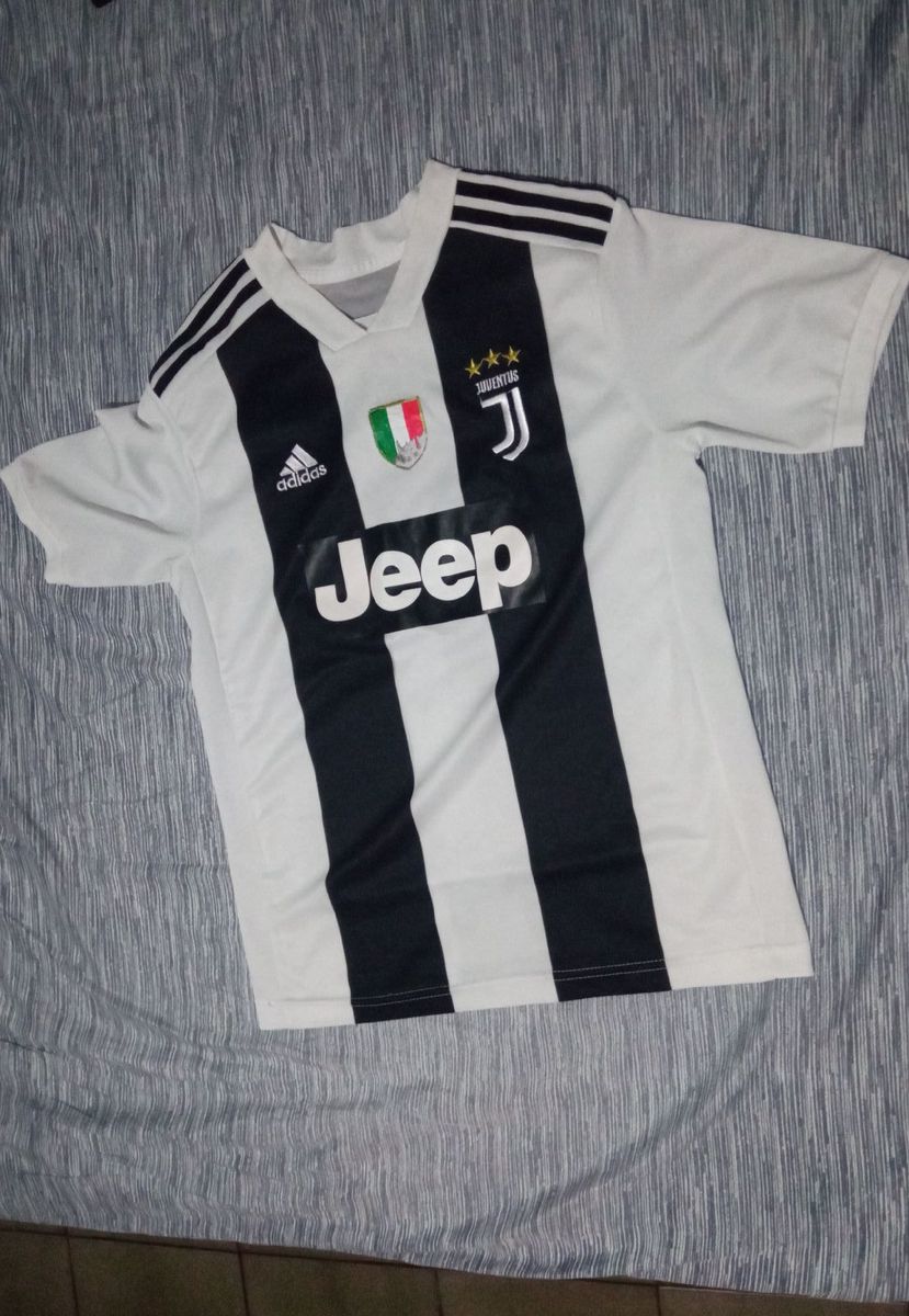 9WE749 adidas ユベントスFC RONALDO Jeep サッカー Camisa Juventus Jeep Cristiano Ronaldo 7 Adidas, Unissex | Camisa