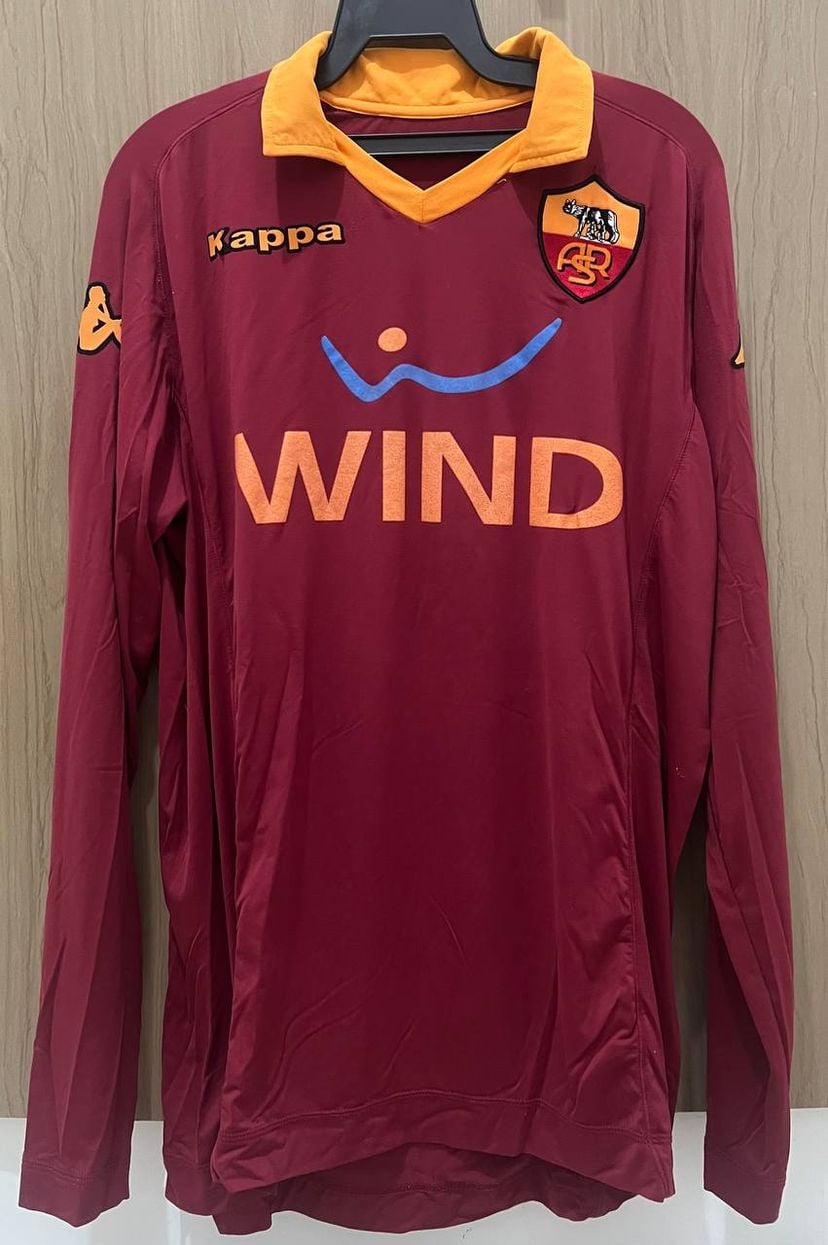 Camisa Kappa Roma (tecido Kombat) 12/13 Manga Longa - Original da Época ...