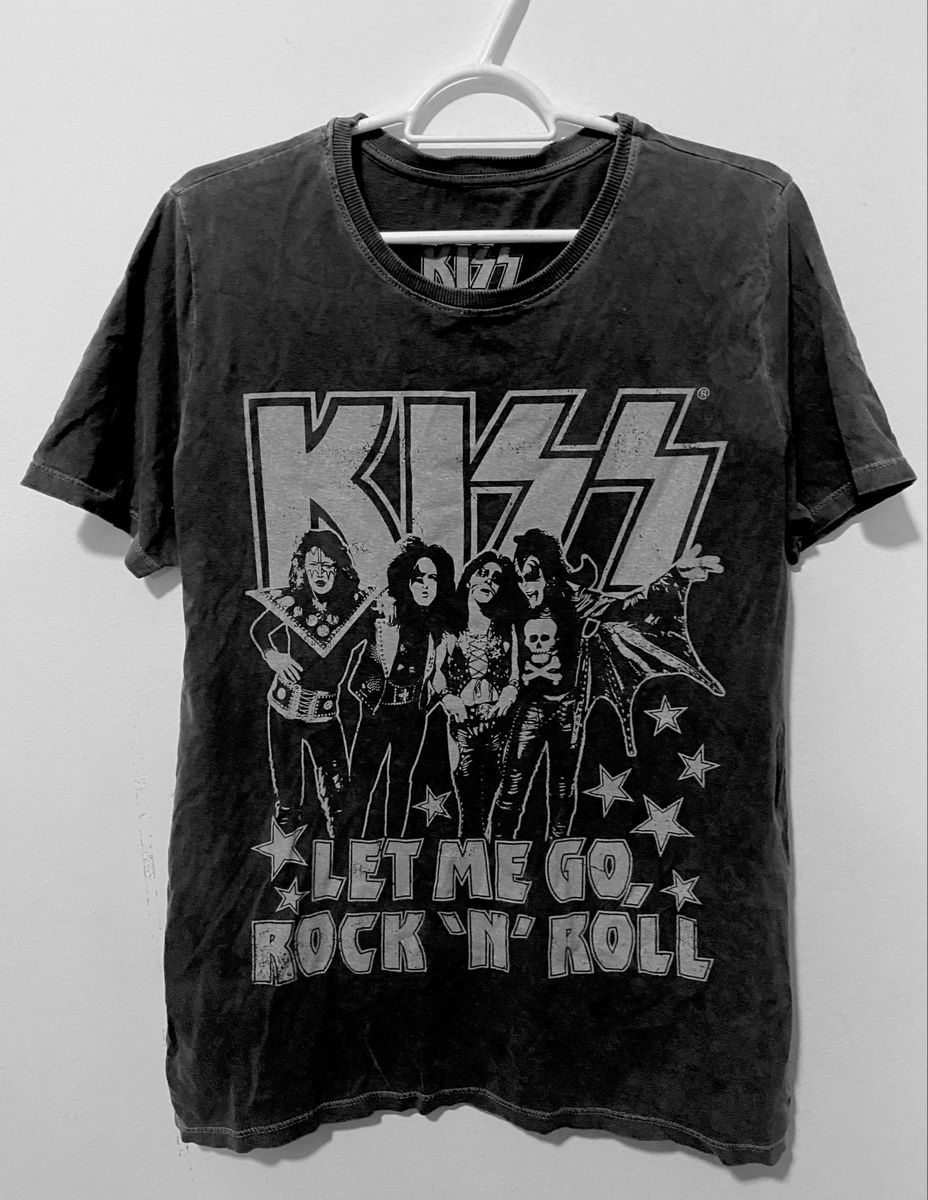 Camisa Kizz Let Me Go Rock N Roll Banda Rock Heavy Metal Vintage Alt ...
