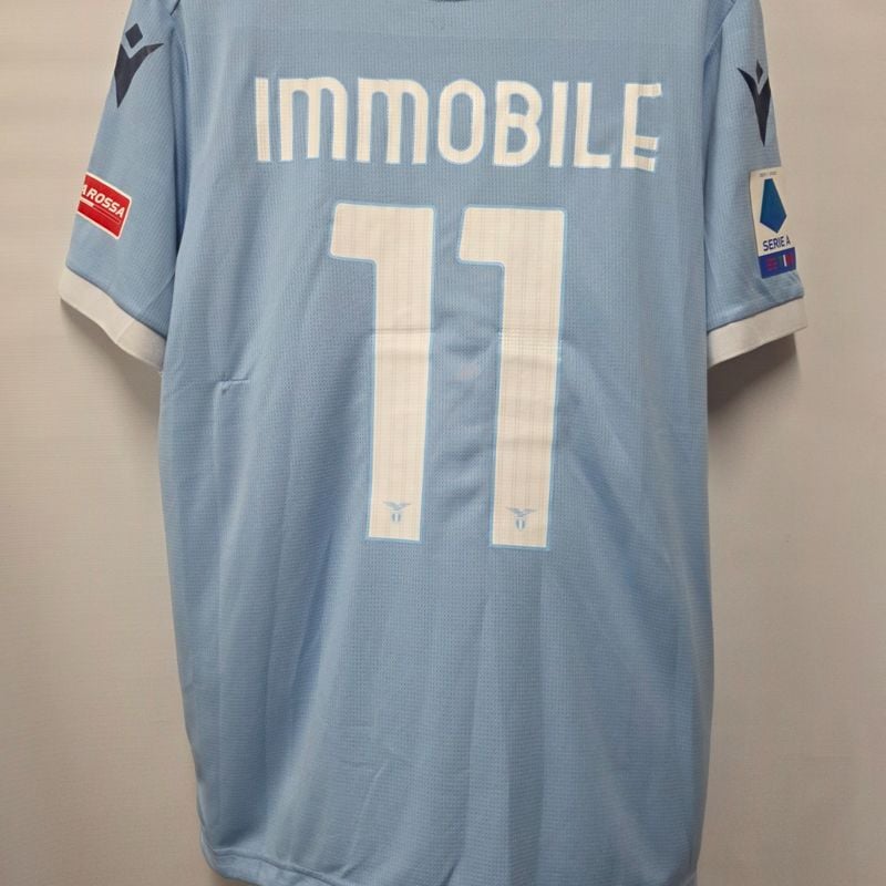 Camisa Lazio Home 21-22 G Ciro Immobile 11 Série a Versão Jogador