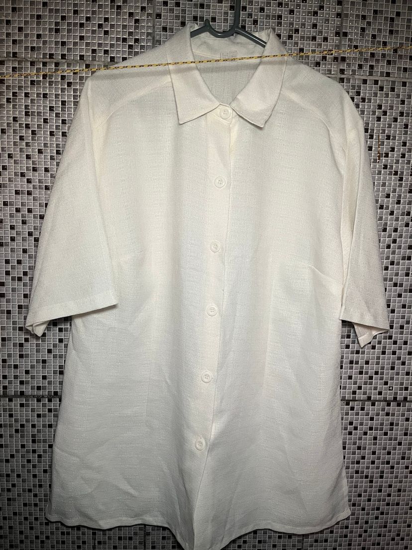 Camisa Linabel Vintage Off White Ex | Camisa Feminina Linabel Usado ...