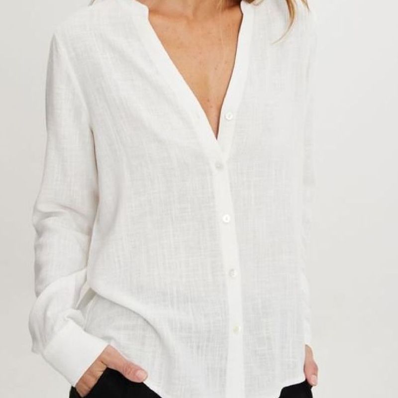 Camisa Linho Branca Off White Camisa Feminina Renner Usado