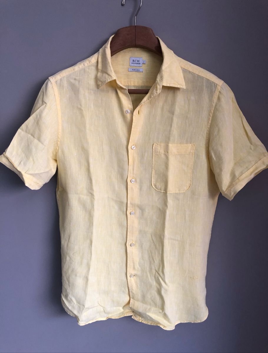 camisa de puro linho masculina