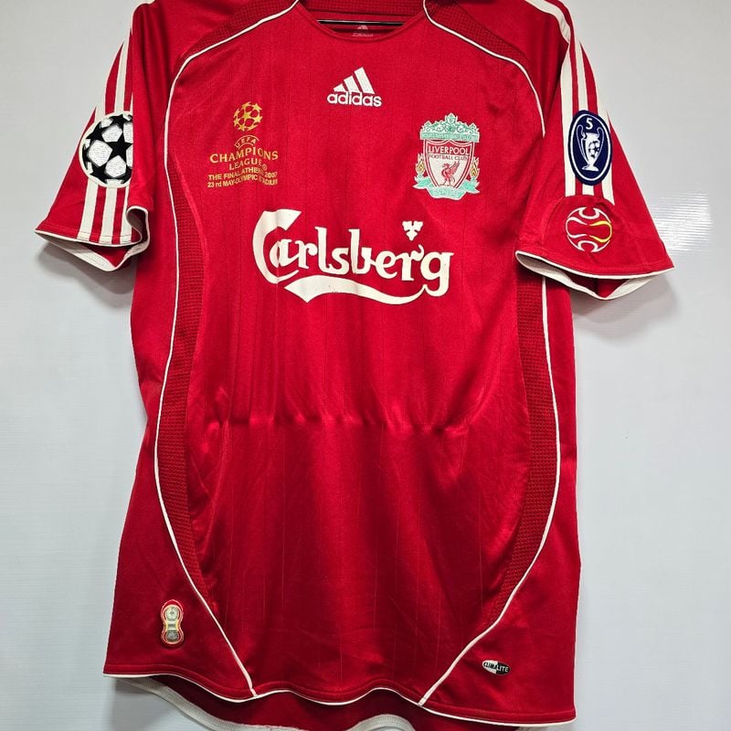 Camisa Liverpool Home 06-07 G Gerrard 8 Final Champions League