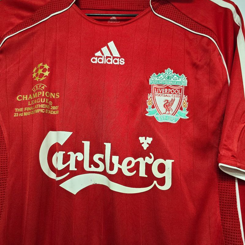 Camisa Liverpool Home 06-07 G Gerrard 8 Final Champions League