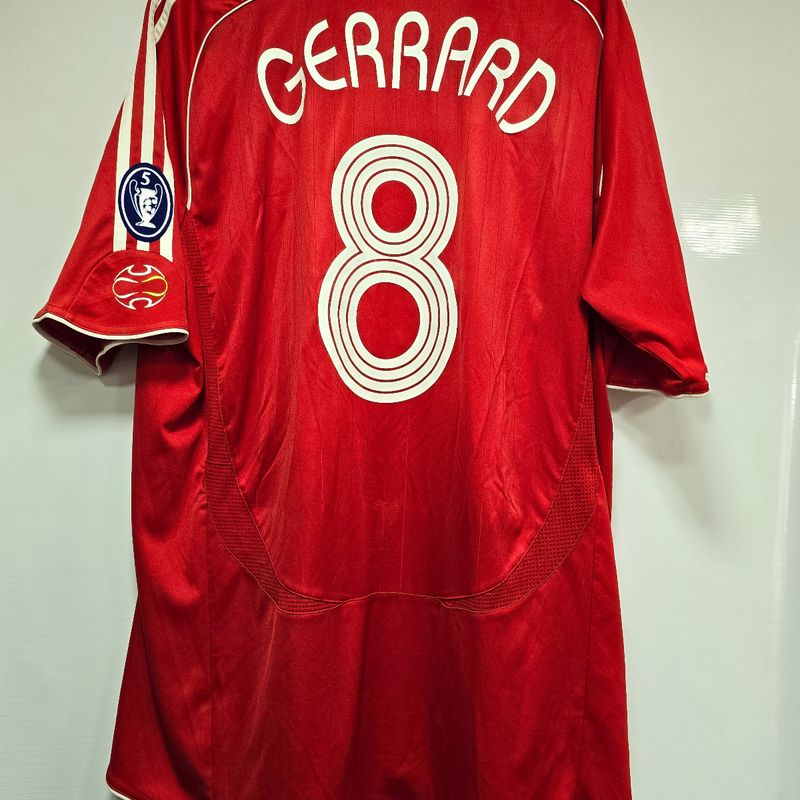 Camisa Liverpool Home 06-07 Gg Gerrard 8 Final Champions League